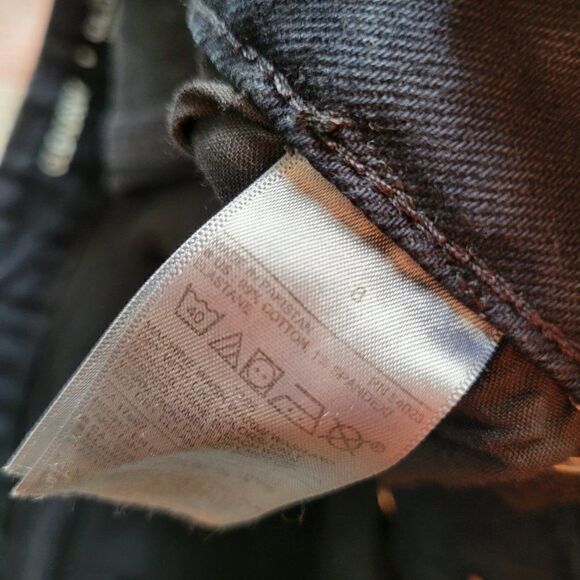 NWT OLD NAVY O.G. STRAIGHT HIGH RISE JEANS BLACK RIPPED SIZE 8 - Picture 16 of 16